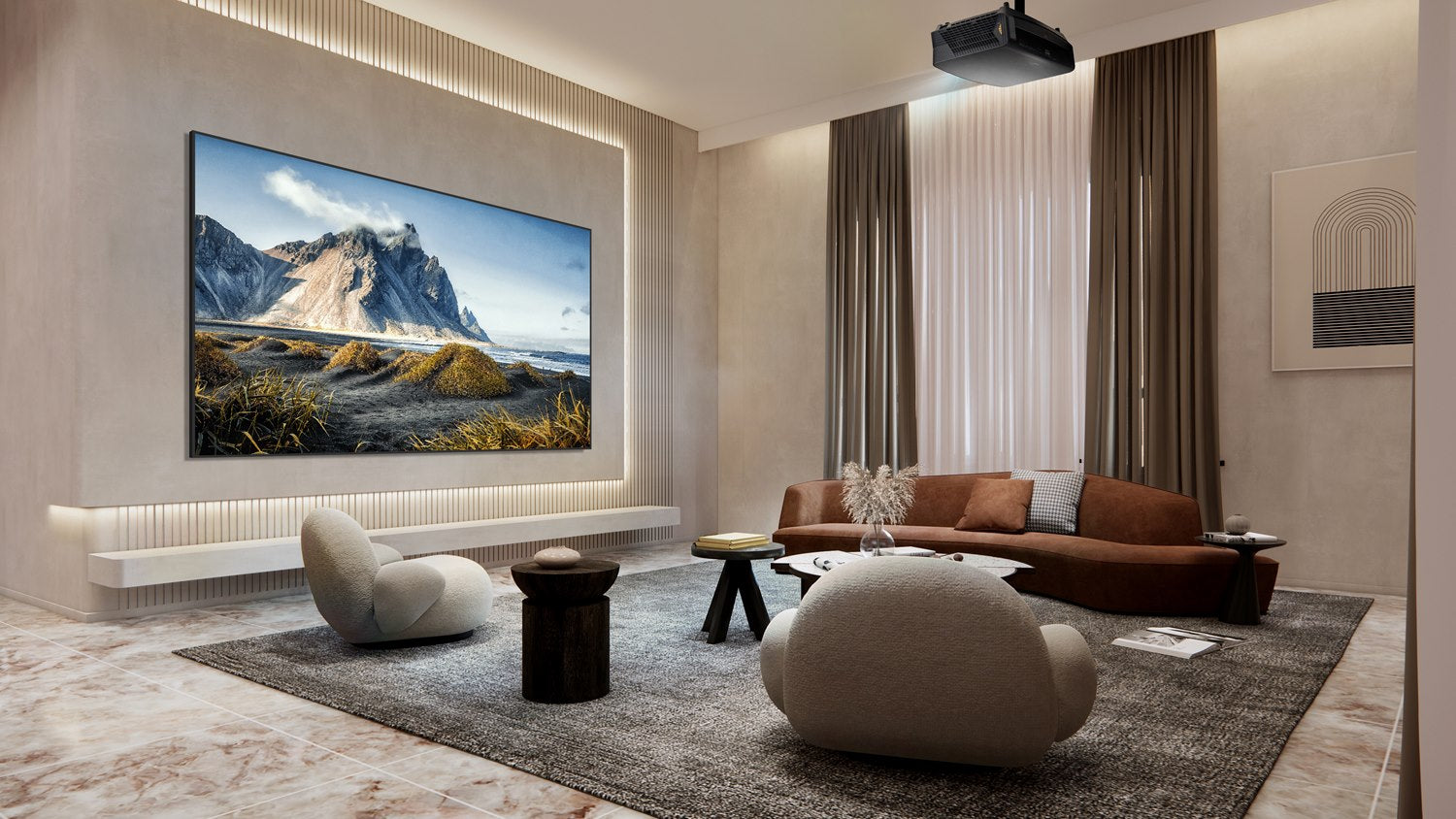 Optoma UHC70LV 5000lm 4K UHD Dual Laser Home Cinema Projector with Dolby Vision Certified.