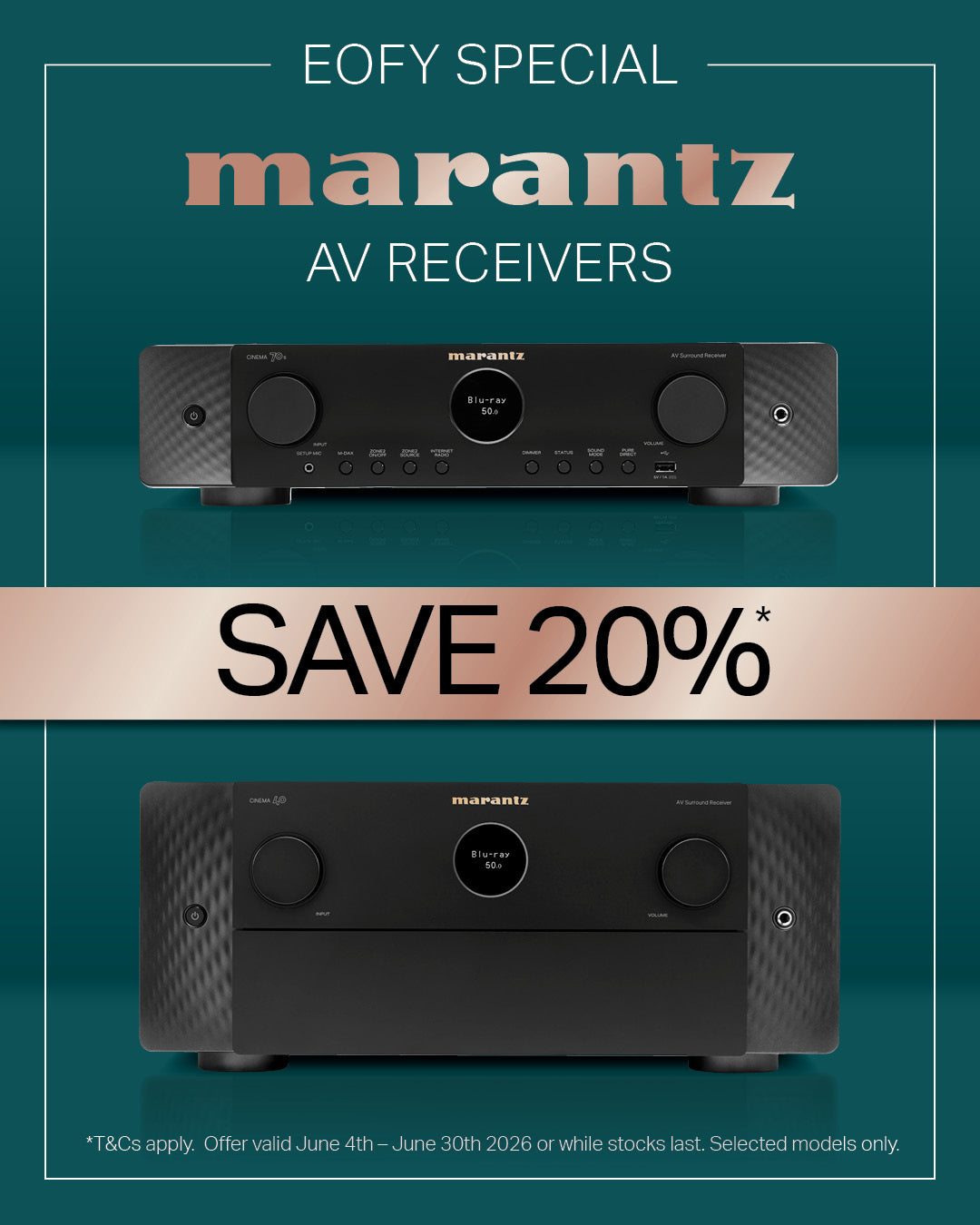 Marantz CINEMA 50 9.4 CHANNEL | 110 WATTS PER CHANNEL AV AMPLIFIER with HEOS Built-in